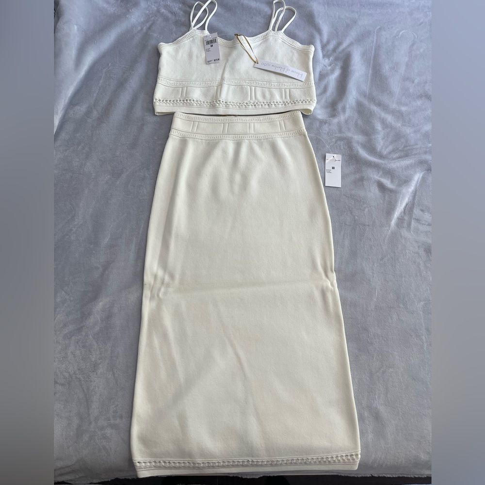 House of Harlow 1960 Cream Pencil Skirt